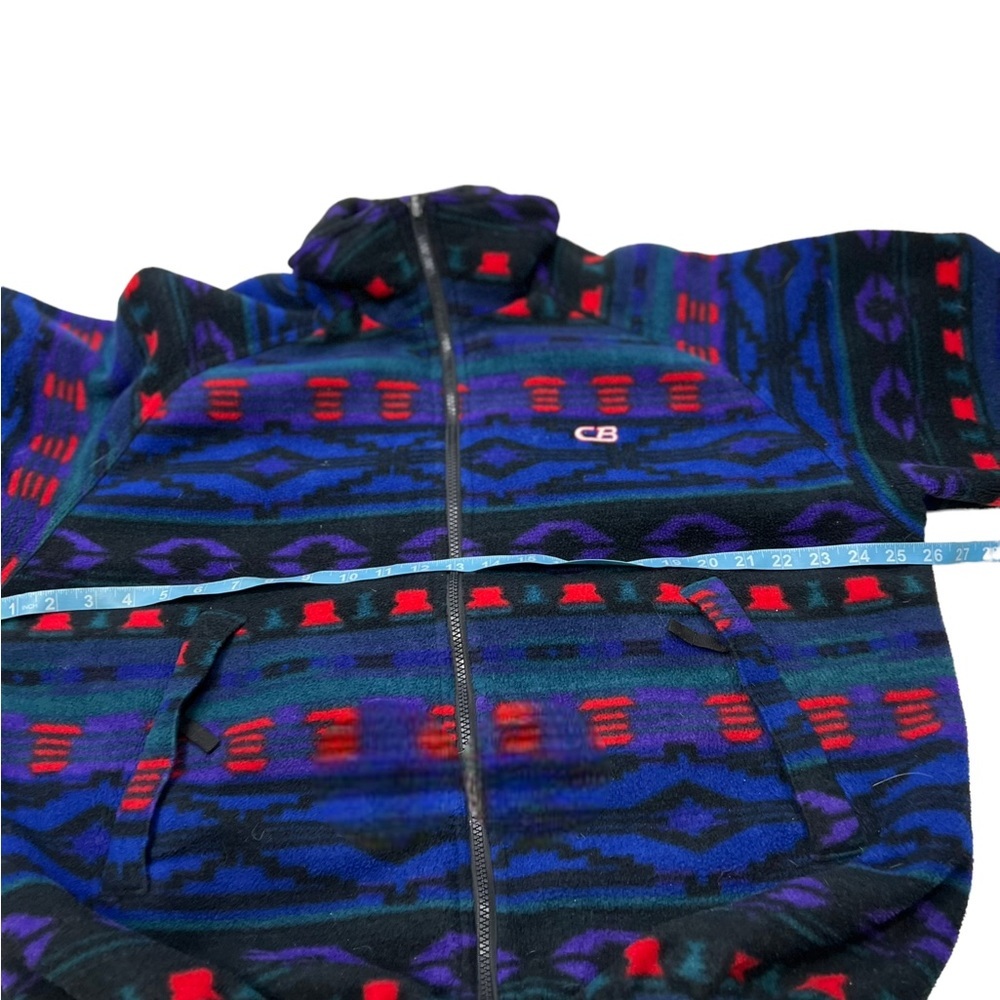 Cb Sports Aztec Fleece Full Zip Up Multi Color Southwest Lined - Picture 5 of 14